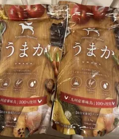 うまか ドッグフード 1.5kg2袋　新品未開封　賞味期限2026.4.15 うまか ドッグフード 1.5kg 国産 グルテンフリー 華味鳥