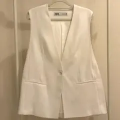 ZARA ホワイト ベスト