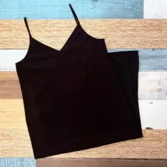 UNIQLO クレープキャミロングワンピース ブラック Mサイズ