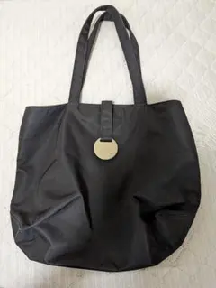 アニエスベー 黒 ナイロン トートバッグ