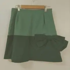 Anaterierリボン付き二色フレアミニスカートのサムネイル
