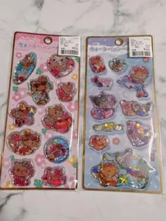 キラキラウォーターinシール サンリオキャラクターズ　日焼けキティ　2枚セット