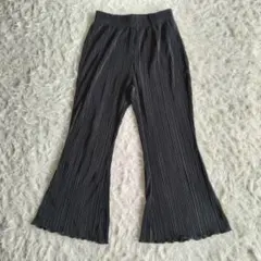 美品✨イージーパンツ　ブラック　黒　フレア　ワイド　大きいサイズ　レディース　L