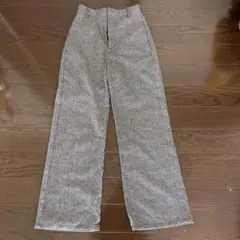 グレイル　GRL   千鳥柄ハイウエストストレートパンツ　Sサイズ　ブラック