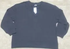 GU ジーユー Vネックスウェット プルオーバー 長袖 L 綿100％ グレー