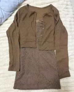 セクシー オフショル風 長袖ワンピース セットアップ タイト 純欲系