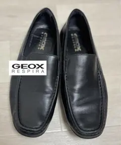 GEOX RESPIRA レザーローファー ブラック 40（約26cm）