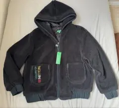 BENETTON ブラック フリースジャケット サイズ006