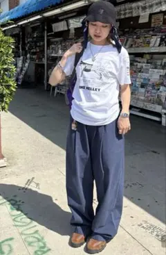 ユニセックスゴムコットンパンツ　nugu (hoop)