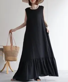 ノースリーブロングワンピース