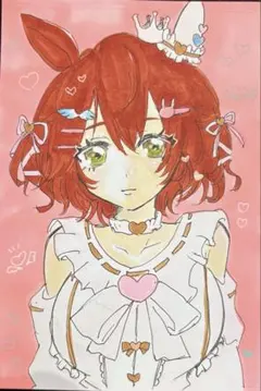 ファンアート まどマギ 鹿目まどか 手描き アナログ 原画 イラスト