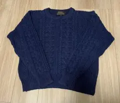 エディーバウアー　黒タグ　コットン　ケーブルニット