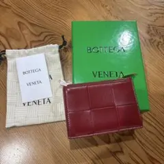BOTTEGA VENETA 赤 レザー パスケース