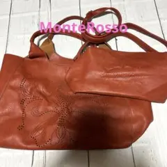 Monte Rosso ハンドバッグ トートバッグ　オレンジブラウン