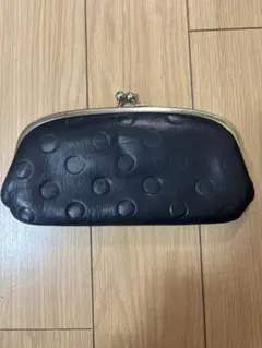 がま口 Zucchero 新品 未使用 レディース 箱付き 黒 二つ折り財布 B