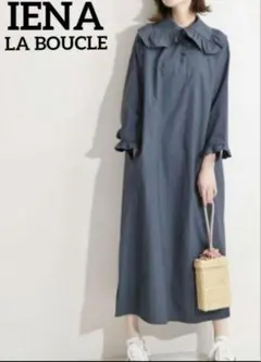 IENA LA BOUCLE タイプライターラッフルカラーワンピースのサムネイル