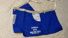 RAG MART エプロン 青 ストライプポケット