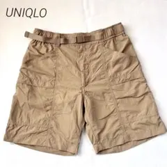 【ユニクロ】 カーゴショーツ S ベルト付 リップストップ ベージュ ⭐︎美品⭐︎