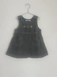 familiar ファミリア ジャンバースカート グレー