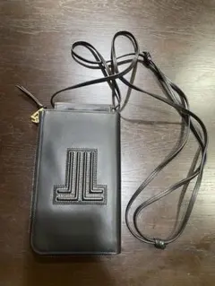 【美品、箱あり】LANVIN en Bleu スマホショルダーバッグ ブラックのサムネイル