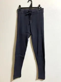 PUALCECIN レギンス　リブ　グレー　フリーサイズ　マタニティ