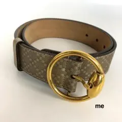 GUCCI グッチ ディアマンテ ベージュ ゴールド レザー ベルト 80/32のサムネイル