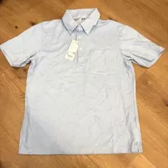 ★新品★ユニクロ　エアリズムカノコポロシャツ/ボタンダウン　ライトブルー Ｍ