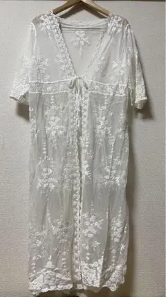 fifth  刺繍レースロングカーディガン