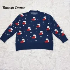 Tannsu Dance クリスマス ニット セーター【F】厚手 柄物 赤い長靴