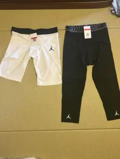 新品未使用　L ジョーダン JORDAN NIKE スパッツ 2個セット　白・黒