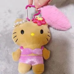 日焼けキティ　ぬいぐるみキーホルダー