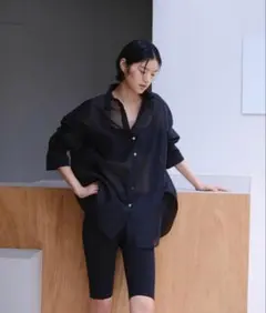 最安値 新品 アエレ organdy shirt -made in japan-のサムネイル
