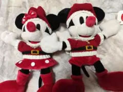 ミッキー ミニー クリスマスぬいぐるみ2個セット