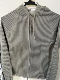 GU リブ編み フード付きパーカー