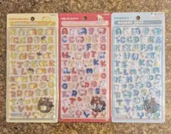 【新品】★ボンボンドロップシール文字　3種セット キティ プリン ぱぴだんぶい