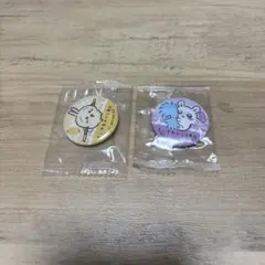 ちいかわ くら寿司 缶バッジセット うさぎ モモンガ