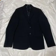 【訳あり】　ZARA 黒　テーラードジャケット 2つボタン　メンズL相当
