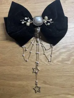 黒いベルベットリボンヘアアクセサリー