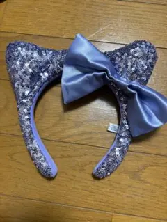 USJキティカチューシャ 紫 スパンコール