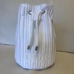 Dior ディオール　ノベルティホワイトプリーツポーチ