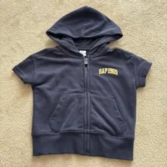 GAP ネイビー 半袖フード付きパーカー