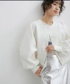 ADAM ET ROPE 【サステナブル】ボリュームカーディガン