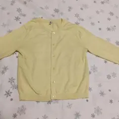 トップス、イエローニットカーディガン