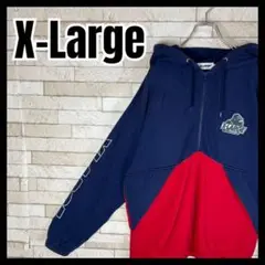 XLARGE パーカー ハーフジップ ストリート スケーター HIPHOP 古着