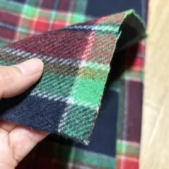228昭和レトロ　チェック柄生地 150cm x 150cm