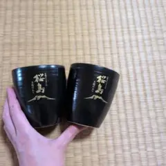 日本統一ロゴ入り湯呑み 二個セット - メルカリ