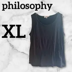 美品⭐️philosophy【XL】ノースリーブTシャツ 黒　ブラックタンクトップ