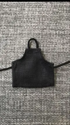 オビツ11 上質な麻のエプロン　black