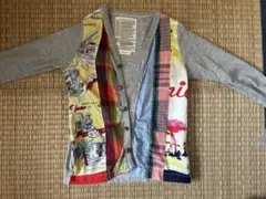 マルチカラー ボタン付きカーディガン