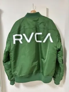 RVCA ナイロン ハーフジップ プルオーバー ジャケット オリーブ 